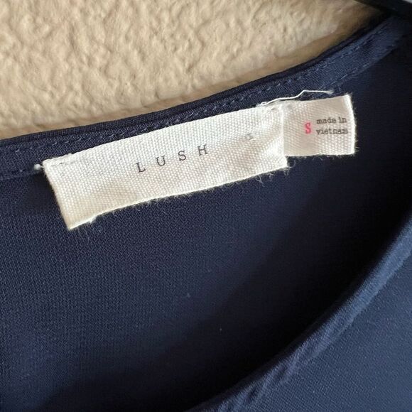 Lush Navy Chiffon Swing Dress - Picture 6 of 9